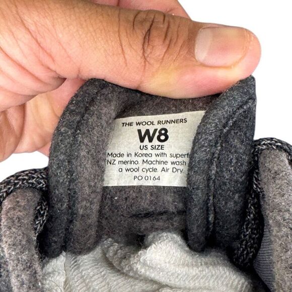 Allbirds Wool Runners Women's Charcoal Sneakers Shoes Lace Up Casual Size 8 - Picture 4 of 10